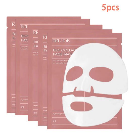 1/2/5pcs Bio-Collagen face Mask Hydrating Overnight Hydrogel Moisturizing Facial Mask VC Whitening Anti aging Skincare